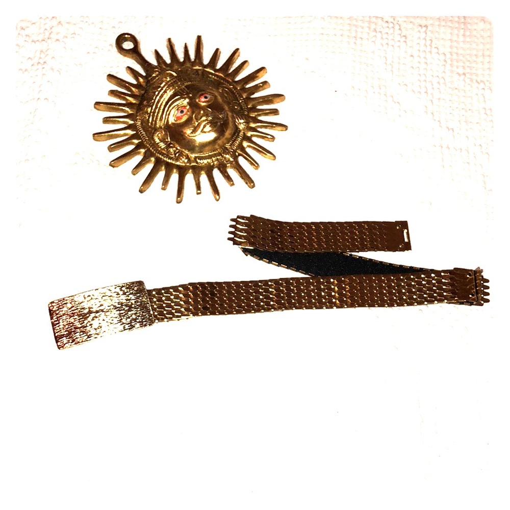 Stretchy Dragon scale vintage 1980s/90s belt